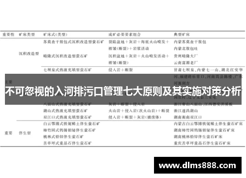 不可忽视的入河排污口管理七大原则及其实施对策分析